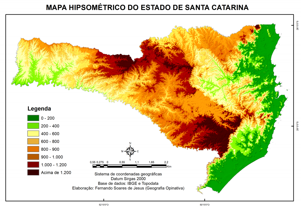 Geografia De Santa Catarina Características Gerais Relevo Hidrografia Clima E Vegetação